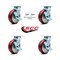 Service Caster 6 Inch Poly on Aluminum Caster Set with Roller Bearing 4 Brake 2 Swivel Lock SCC SCC-30CS620-PAR-TLB-BSL-2-TLB-2 - alternate 4